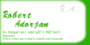 robert adorjan business card